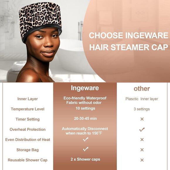 Luxebell Hair Steamer Deep Conditioning Heat Cap Adjustable Hair Care - Picture 3 of 11